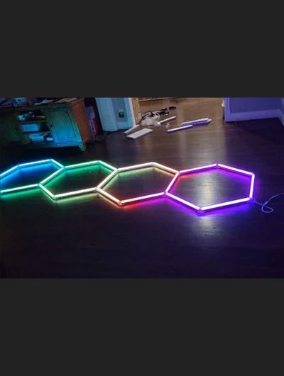 Luces hexagonales RGB para garaje